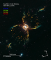 Nebulosa Granchio australe – (18 aprile 2019; con annotazioni)