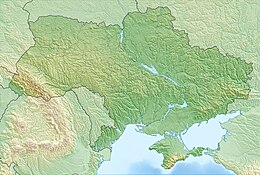 ズミイヌイ島の位置（ウクライナ内）