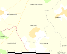 Mapa obce Warluzel