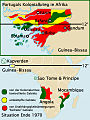 Áreas controladas por portugueses (verde), disputadas (amarillo) y controladas por rebeldes (rojo) en Guinea, parte de la Guerra Colonial Portuguesa en 1970/Portuguese-controlled (green), disputed (yellow) and rebel-controlled (red) areas in Guinea, part of the Portuguese Colonial War in 1970/Żoni kkontrollati mill-Portugiż (aħdar), ikkontestati (isfar) u kkontrollati mir-ribelli (aħmar) fil-Guinea, parti mill-Gwerra Kolonjali Portugiża fl-1970 (hasta/until/sal-1974-1975)
