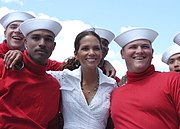 Berry visited the USS Kearsarge (LHD 3) as part of Fleet Week New York 2006 (24 May 2006)