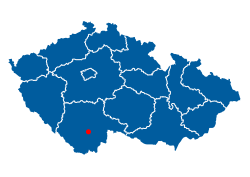 Lokasi České Budějovice di Republik Czech