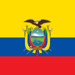 エクアドル海軍の軍艦旗（政府用旗）。