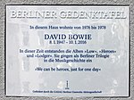 Berliner Gedenktafel für David Bowie, Hauptstraße 155