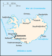 Mapa d'Islandia