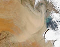 Furtună de nisip deasupra Kuweitului în aprilie 2003