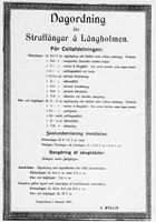Fängelsets dagordning år 1907.