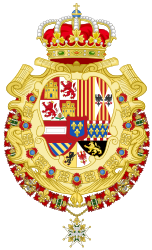 Coat of arms as King of Spain[8]