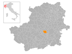 Locatie van Rivoli in Turijn (TO)