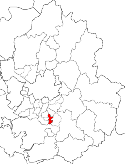Map of Gyeonggi highlighting Yeongtong-gu.