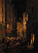 El duque de Orléans llegando al Palais-Royal la noche del 30 de julio de 1830.