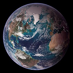 NASA-bilde over den vestlige halvkule.