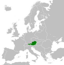 オーストリアの位置