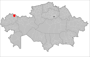 Location of Borili District in Kazakhstan