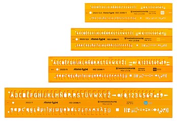 Normógrafos de 2,5 a 7 milímetros para desenhos técnicos. (definição 8 000 × 5 498)