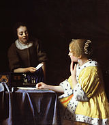 『婦人と召使』1666年-1667年頃 フリック・コレクション所蔵