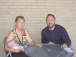 Jimmy Wales and I at Wikimania 2006