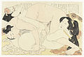 Représentation du 69 par Hokusai.
