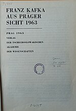 Thumbnail for File:Franz Kafka aus Prager Sicht 1963 1965 Titel.jpg