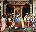 „Pijus II kanonizuoja Šv. Kotryną iš Sienos“ (1503-08, Sienos katedra, Siena)