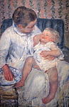 メアリー・カサット, Mother About to Wash Her Sleepy Child, 1880