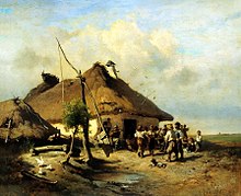 «Возле шинка» И. И. Соколов, 1864