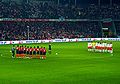 Poland v. Armenia, minute of silence before the match.
