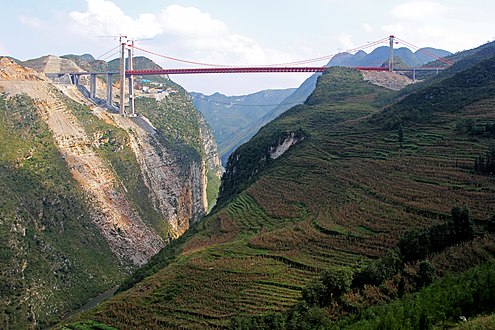 Pont de Dimuhe sur le cours supérieur du fleuve Wu (Sancha)
