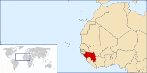 Французская Гвинея на карте