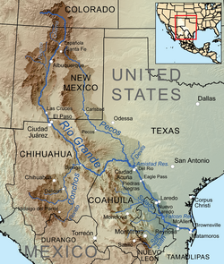 A Rio Grande vízgyűjtő-területe