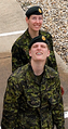 Canadian soldiers wearing berets