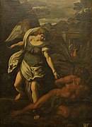 Arcangelo Raffaele trionfa sul demonio, 1611 (para la iglesia dei Santi Navarro e Celso de Piacenza, hoy en el Museo di Capodimonte, Nápoles)