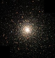 L'ammasso globulare M80; la sua distanza è stimata in circa 28.000 anni luce dal Sole e contiene centinaia di migliaia di stelle.