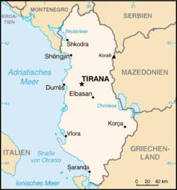 Bản đồ Albania