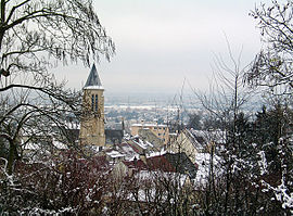 A view of Cormeilles, seen from the park