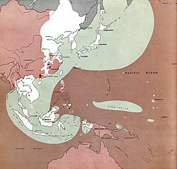Peta Asia Timur dan Pasifik Barat pada Perang Dunia II