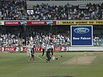 pitch repairs during drinks Australi v Sth Africa at the WACA ground 2005