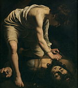 David vencedor de Goliat, de Caravaggio, 1599.