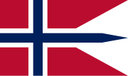 ノルウェー海軍の軍艦旗。
