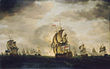 The moonlight Battle of Cape St Vincent, 16 January 1780, картина художника Francis Holman, 1780 р.