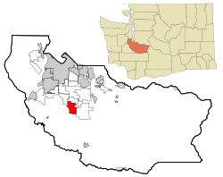 Location of Elk Plain, Washington