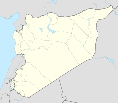 Mapa konturowa Syrii, po prawej znajduje się punkt z opisem „Ziban”