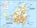 Map with Saint-Martin (French part) and Sint Maarten (Dutch part)