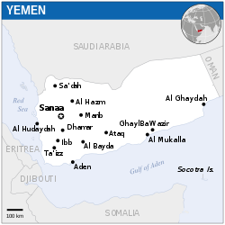 Location of Yemen