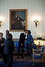 Michelle and Barack Obama in the Blue Room