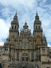 The Obradoiro façade of the grand Cathedral of Santiago de Compostela: an all-but-Gothic composition generated entirely of classical details