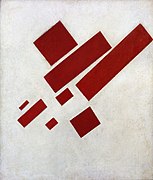 Dipinto suprematista - Otto rettangoli rossi, 1915