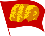 Marx, Engels and Lenin, the founders of Marxism-Leninism.