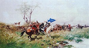 Атака кавалерии (художник Юзеф Брандт)
