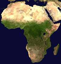 Satelitná snímka Afriky